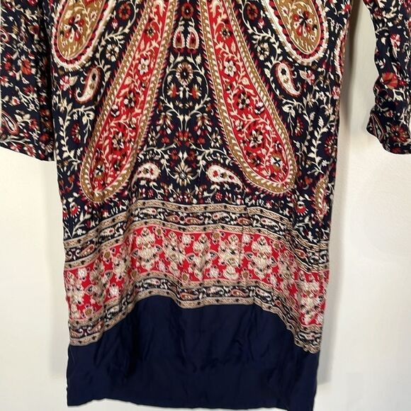 Massimo Dutti Paisley boho baroque print dress sz 6 - Picture 8 of 13